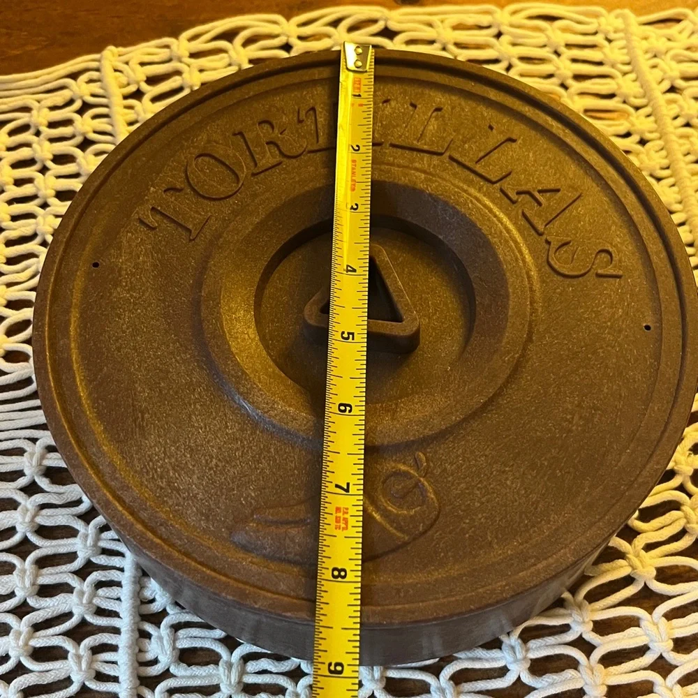 Classic Retro Tortilla Warmer Server Container W/ Lid and warming stone